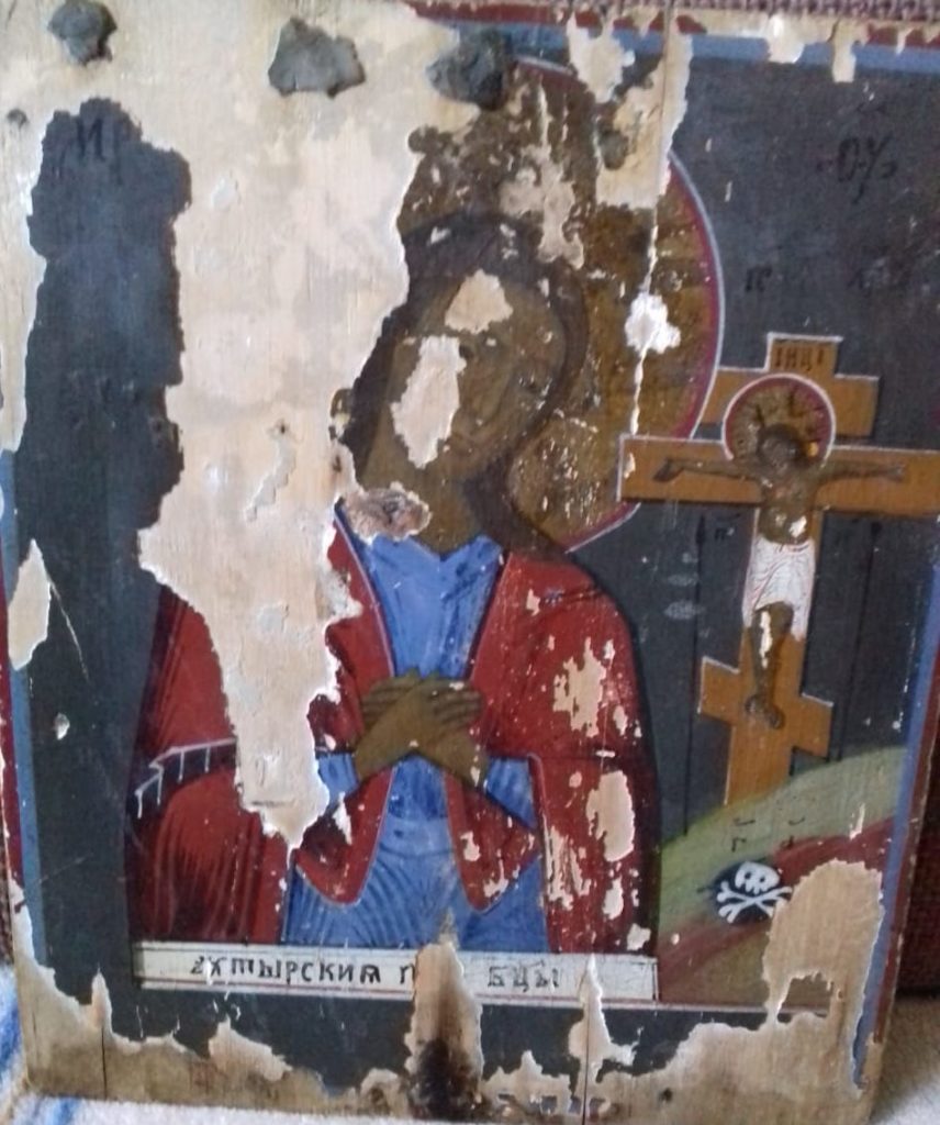 Икона Ахтырской Богоматери, которой родители благословили Акулину Шаталову на брак с Тихоном Кудиновым